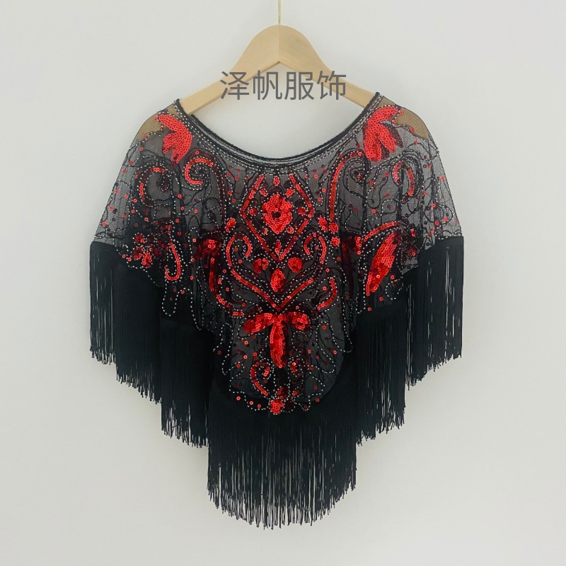 Áo Choàng Mỏng Chống Nắng Phối Tua Rua Phong Cách Phương Tây Cho Nữ