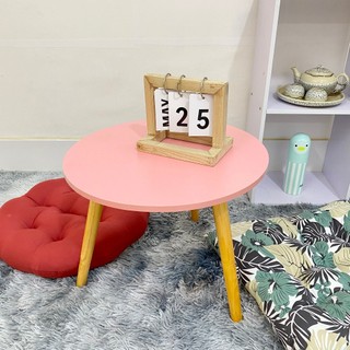 Bàn trà ⭐FREESHIP⭐ Bàn decor gỗ ngồi bệt chân xoáy mini 40*40 cho phòng ngủ, quán cafe xinh xắn