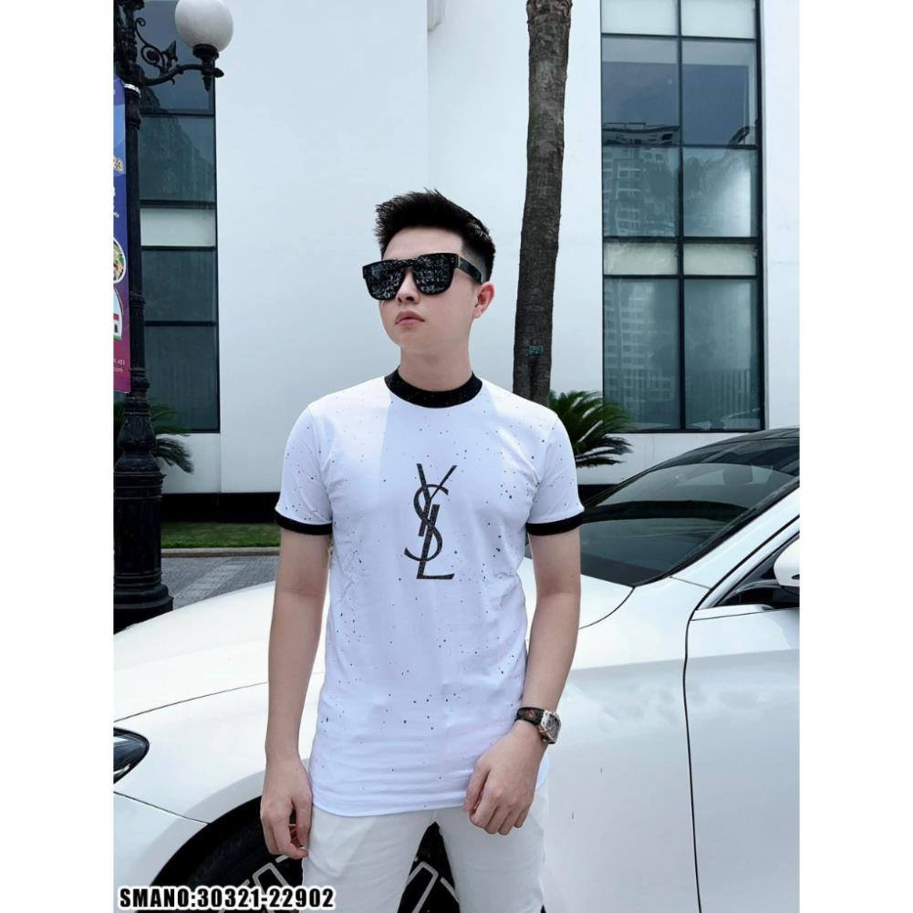 Áo Phông Nam In Họa Tiết Kim Tuyến Siêu Đẹp - Áo Thun Nam In Logo Lấp Lánh Cao Cấp