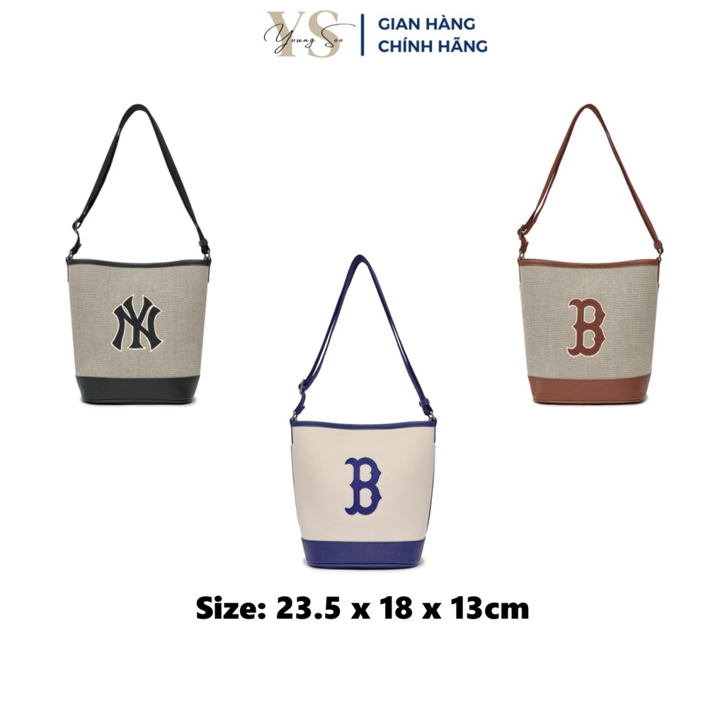 Túi Bucket MLB Chính Hãng Basic Big Logo Canvas Bucket Bag
