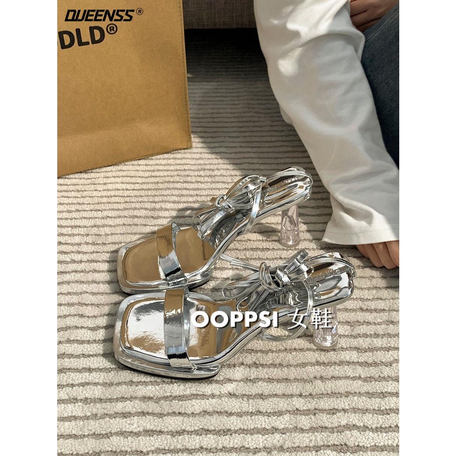 Sandal Cao Gót Thắt Dây Thiết Kế Mới Thời Trang Mùa Hè 2023 Dành Cho Nữ