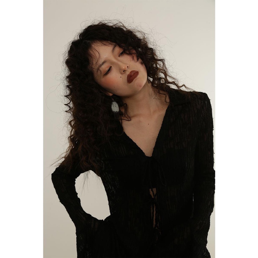 Áo Cardigan Ren Mỏng Cao Cấp Ôm Dáng Phong Cách Pháp Quyến Rũ Cho Nữ