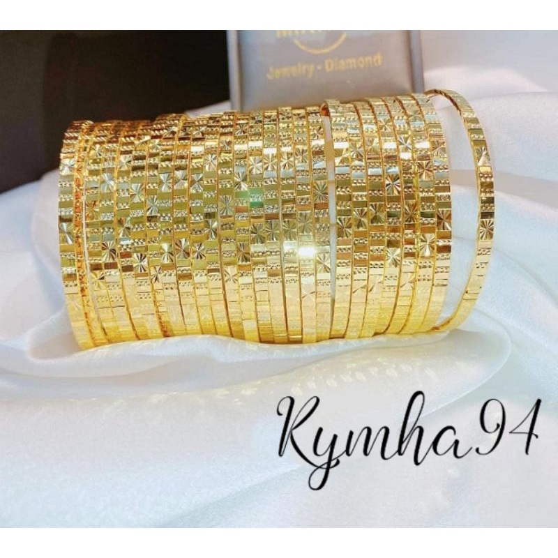 Vòng tay ximen khóa lưỡi gà lấp lánh bản 4li