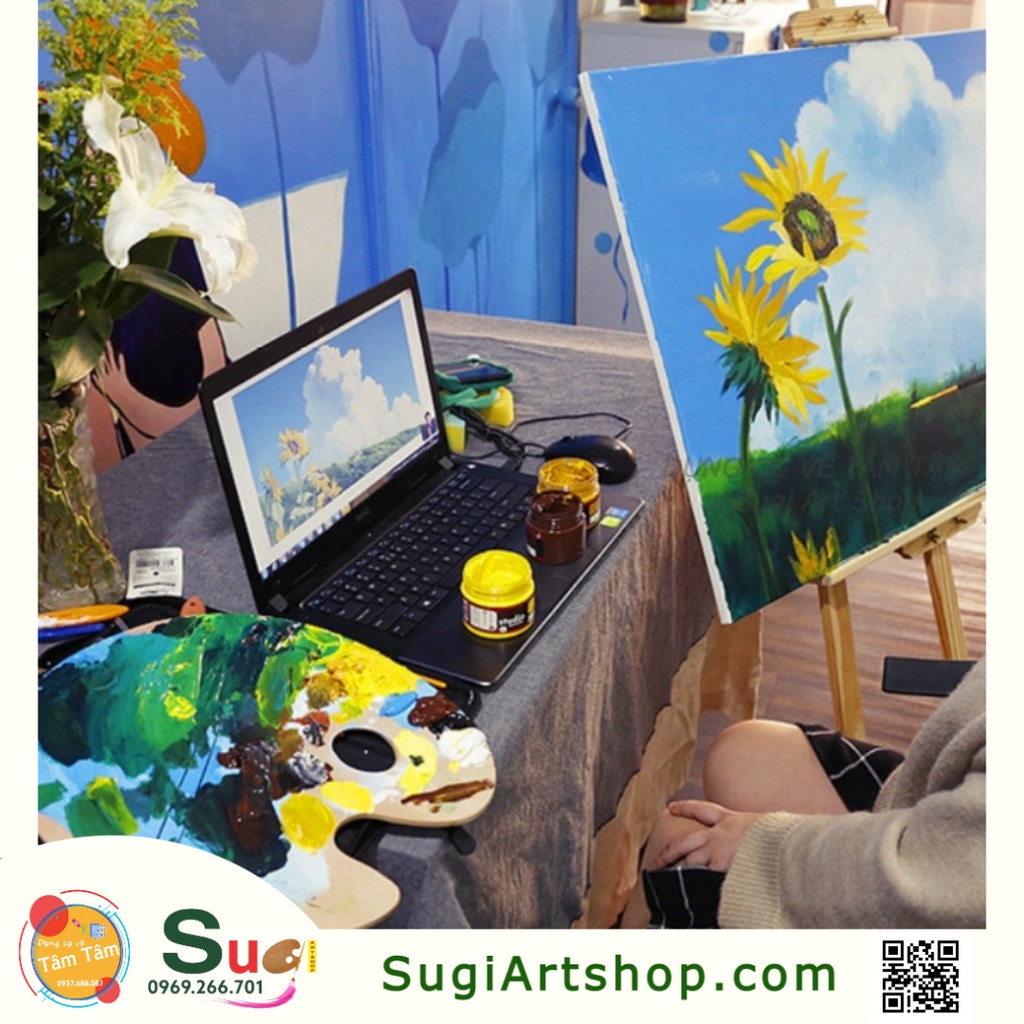 [ Sugi Art Shop ] Màu vẽ Acrylic MONT MARTE - hủ 100ml , chuyên vẽ áo, giày,tranh tường,sơn gỗ