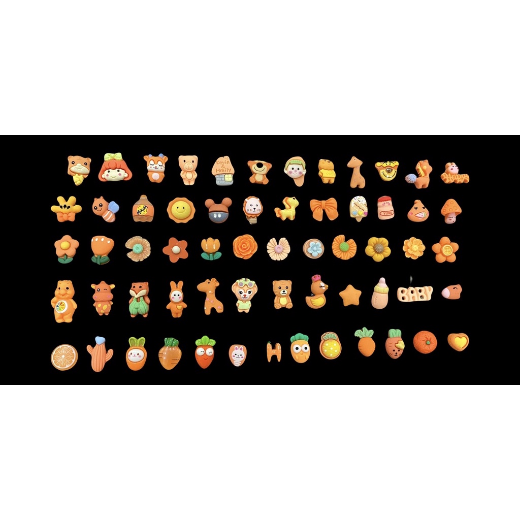 Set 10 sticker 3d gắn dép crocss theo màu sắc