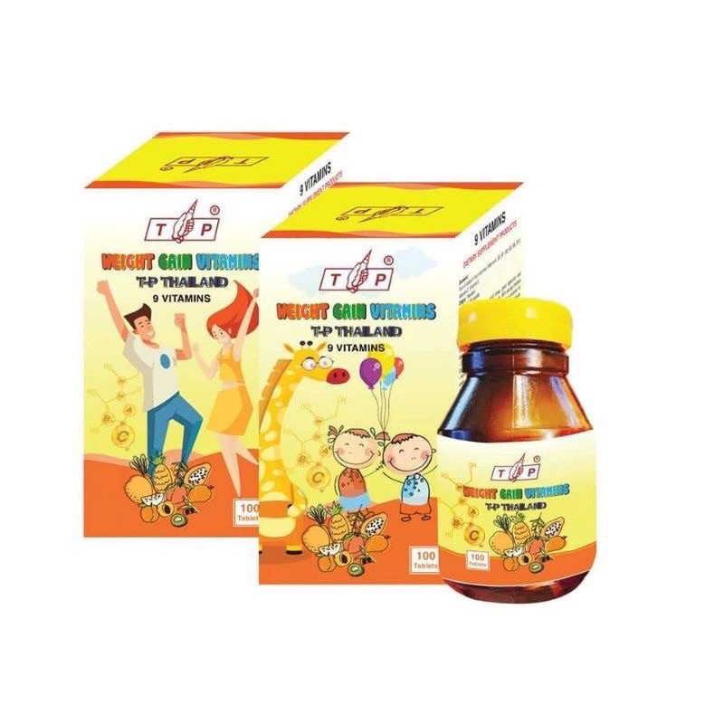 Vitamin tăng cân TP Thái Lan hộp 100 viên - Tăng cân nhanh an toàn hiệu quả