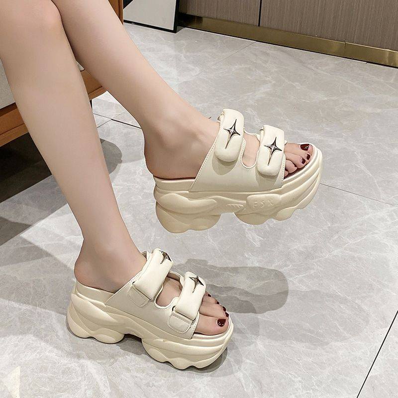 Dép Nữ Đế Dày Tăng Chiều Cao Thời Trang Mùa Hè