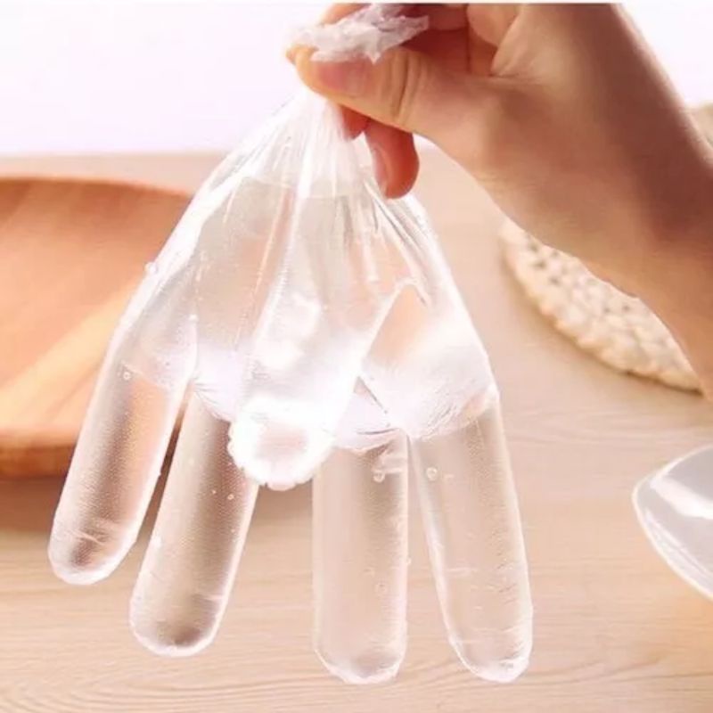 Hộp 200 bao tay nilon dùng 1 lần