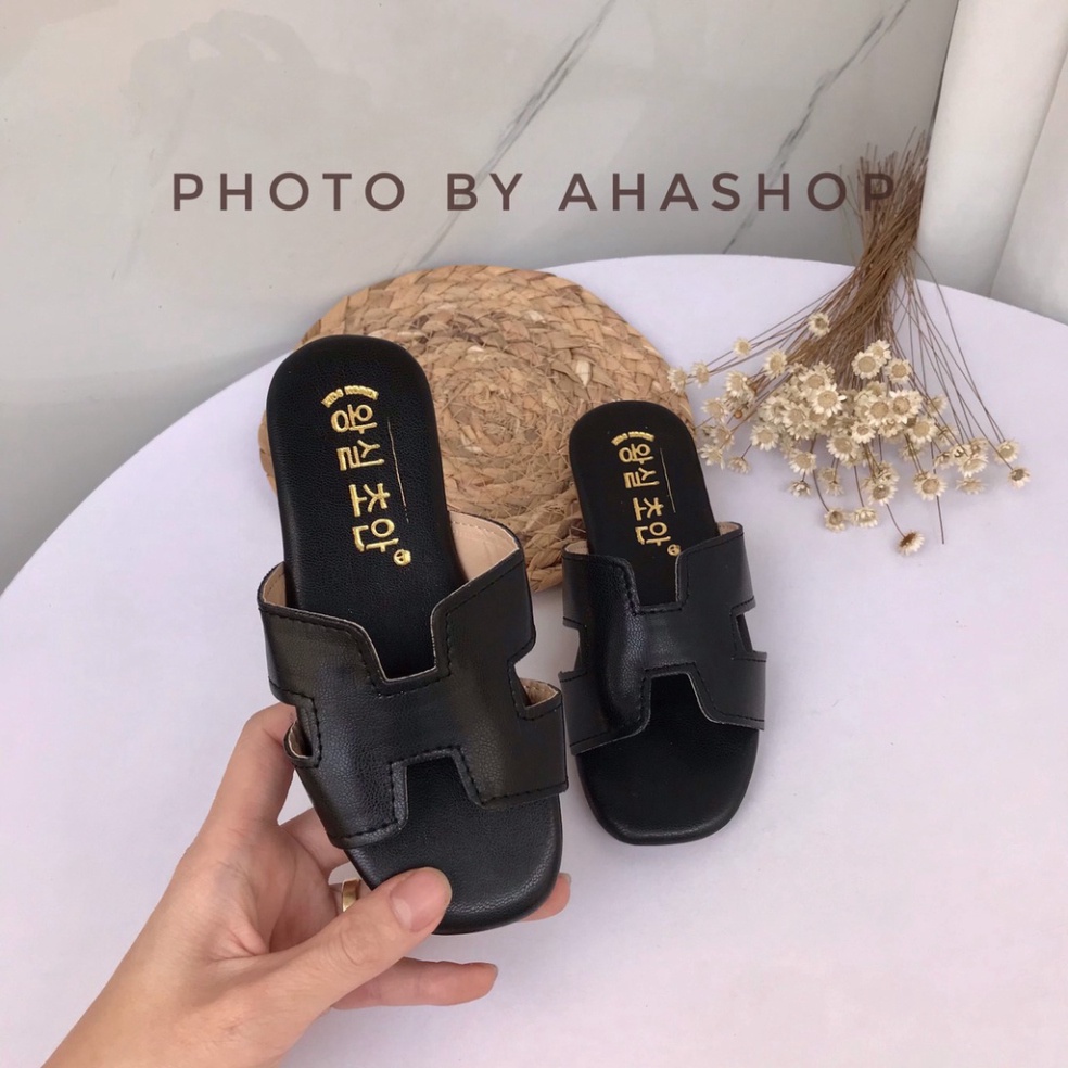 Form Nhỏ Dép Lê HM - Chữ H Da Trơn Đế Êm Cho Bé Gái và Bé Trai K065