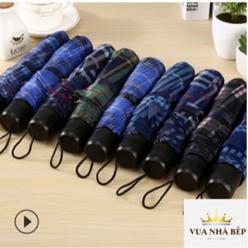 Ô Dù ngắn gập 3 kẻ caro rộng 108cm