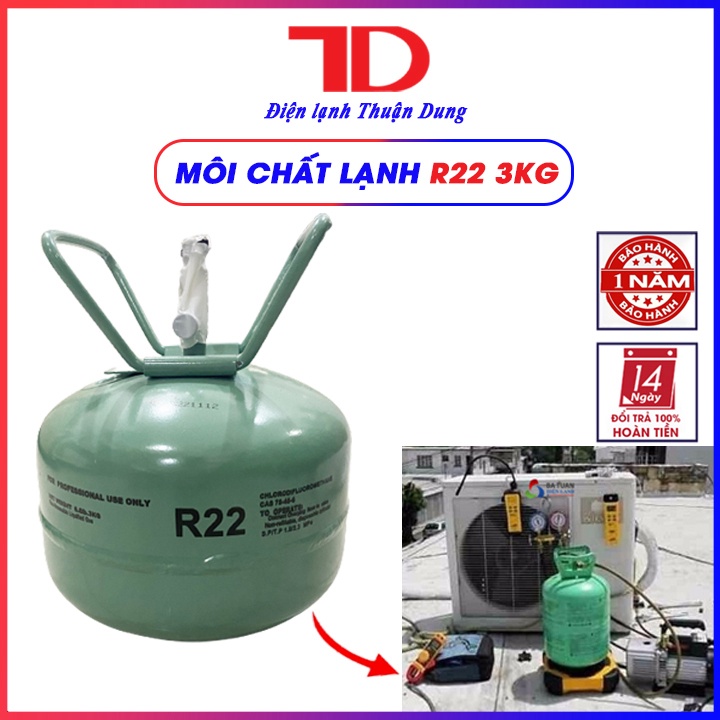 Môi chất lạnh điều hòa R22 SUPON 3KG, ga lạnh R22