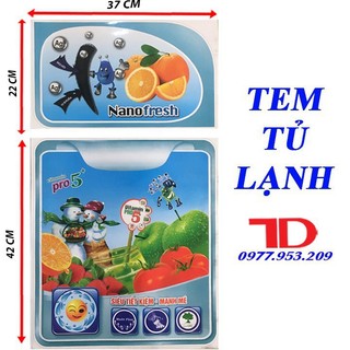 Miếng dán tủ lạnh, tem dán trang trí tủ lạnh mẫu 1