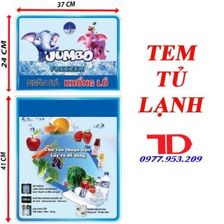 Miếng dán tủ lạnh, tem dán trang trí tủ lạnh mẫu 1