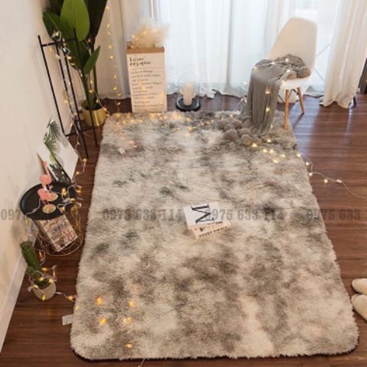 Thảm lông FREESHIP Thảm lông trải sàn chữ nhật, tròn nhiều màu decor phòng ngủ, phòng khách cực xinh