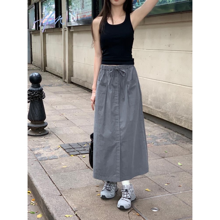 Váy Yếm Dáng Chữ A Lưng Cao Thời Trang Mùa Hè 2023 Phong Cách Mỹ Hàng Mới Dành Cho Bạn Nữ