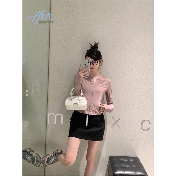 Áo Khoác Chống Nắng Ôm Dáng Có Mũ Trùm Thoáng Khí Phong Cách Mới Mùa Hè Cho Nữ