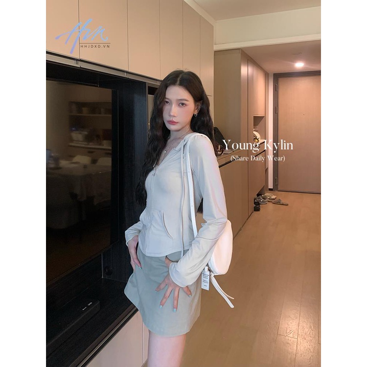 Áo Khoác Chống Nắng Mùa Hè 2023 Dáng Ôm Có Khóa Kéo Trước Vai Phong Cách Mới Cho Nữ