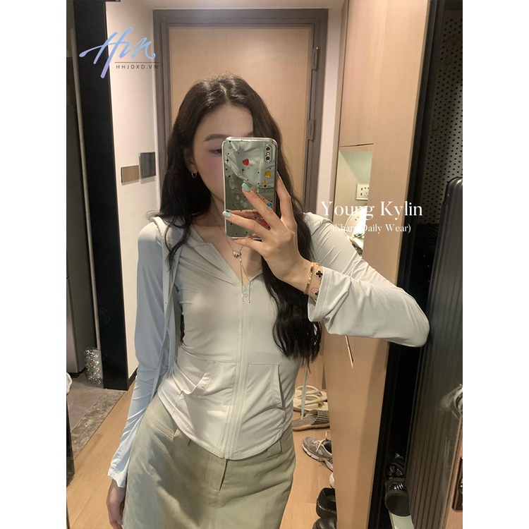 Áo Khoác Chống Nắng Mùa Hè 2023 Dáng Ôm Có Khóa Kéo Trước Vai Phong Cách Mới Cho Nữ