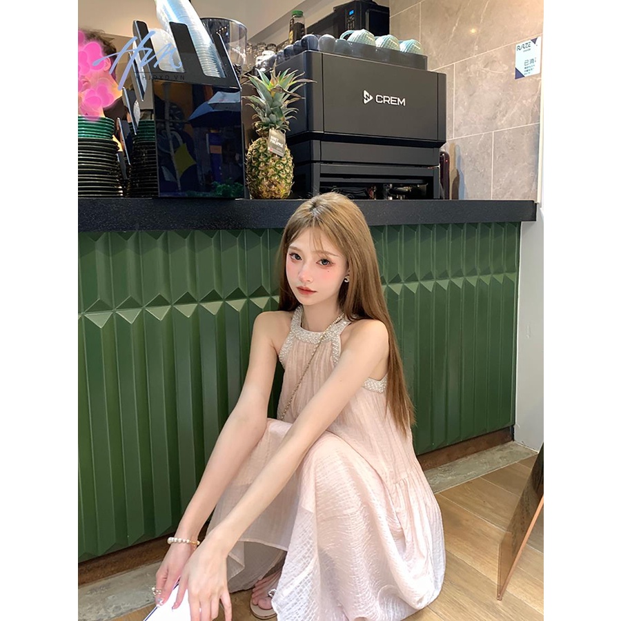 Đầm Công Chúa Hai Dây Dáng Dài Đính Ngọc Trai Thời Trang Cao Cấp Sang Trọng