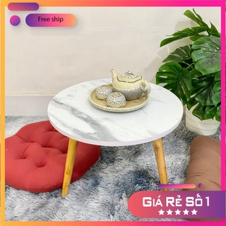 Bàn trà sofa ⭐FREESHIP⭐ Bàn ngồi bệt gỗ mini chân xoáy 40x40cm làm bàn cà phê nhỏ gọn decor tiện lợi