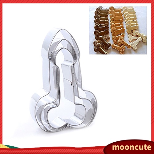 {MOONCUTE} Set 3 khuôn làm bánh hình dương vật độc đáo