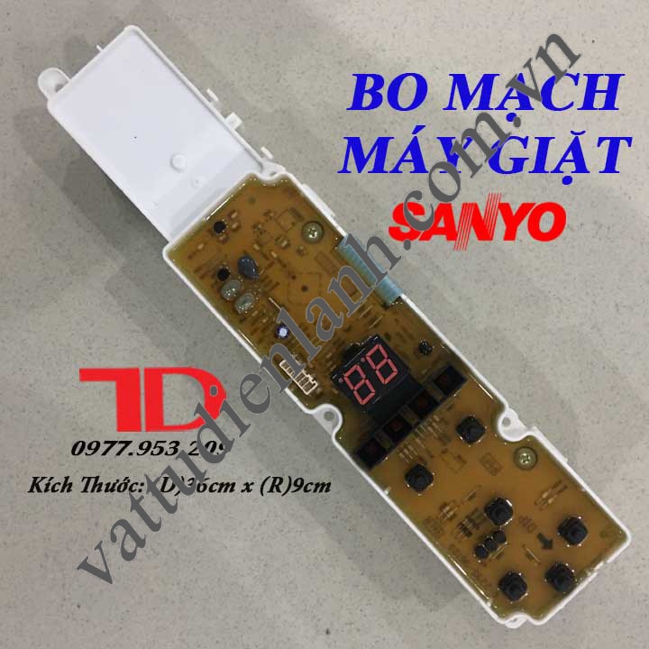 Bo mạch máy giặt SANYO 2 mãng D900AT 6 phím