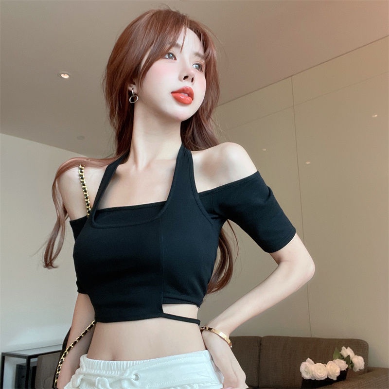 Hàng Mới Về Mới Áo Thun Ngắn Tay Trễ Vai Thời Trang Dành Cho Nữ