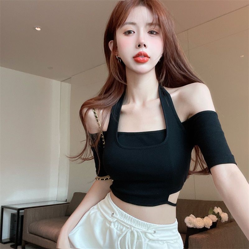 Hàng Mới Về Mới Áo Thun Ngắn Tay Trễ Vai Thời Trang Dành Cho Nữ