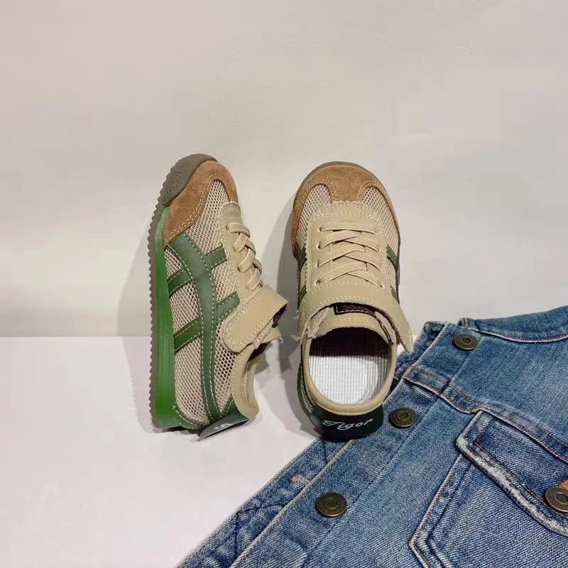 Giày Thể Thao Đế Mềm Siêu Nhẹ Phối Lưới Thoáng Khí Thời Trang Xuân Hè Cho Bé