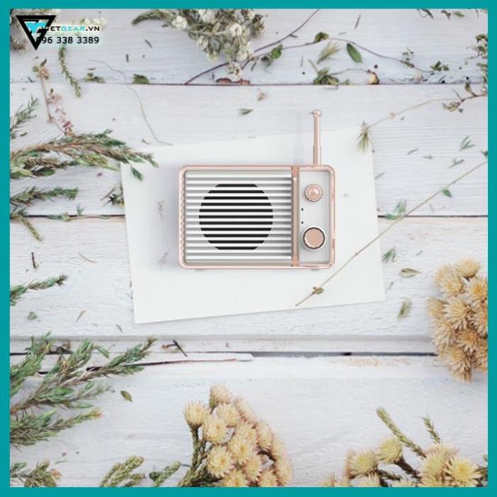 Loa Vintage DW01 bluetooth 4.1 hình chiếc đài mini nhỏ gọn
