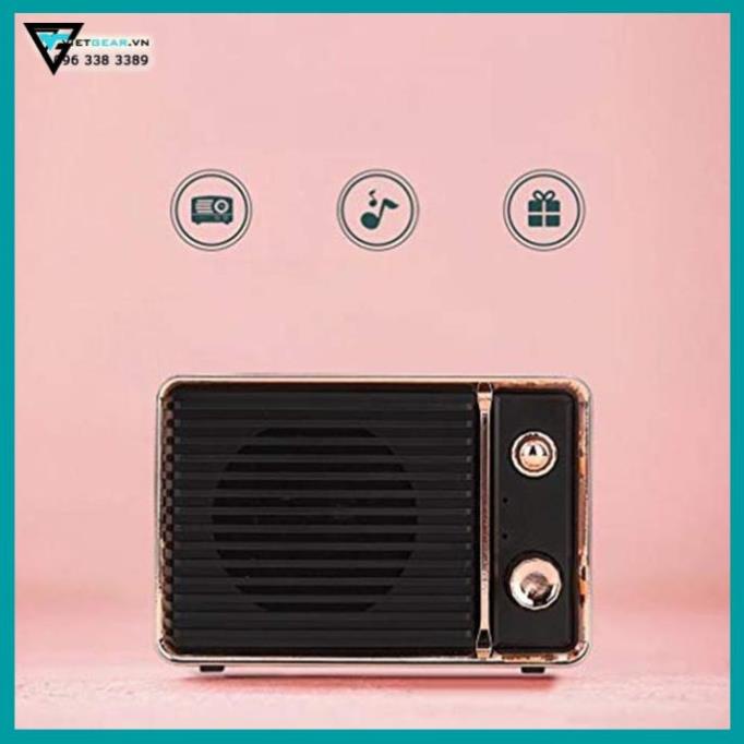 Loa Vintage DW01 bluetooth 4.1 hình chiếc đài mini nhỏ gọn