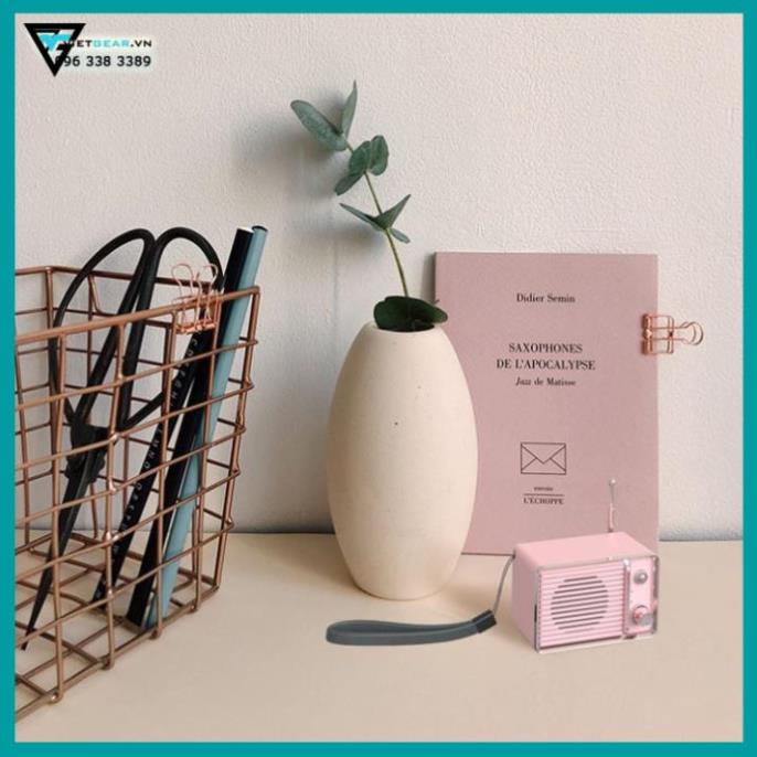 Loa Vintage DW01 bluetooth 4.1 hình chiếc đài mini nhỏ gọn