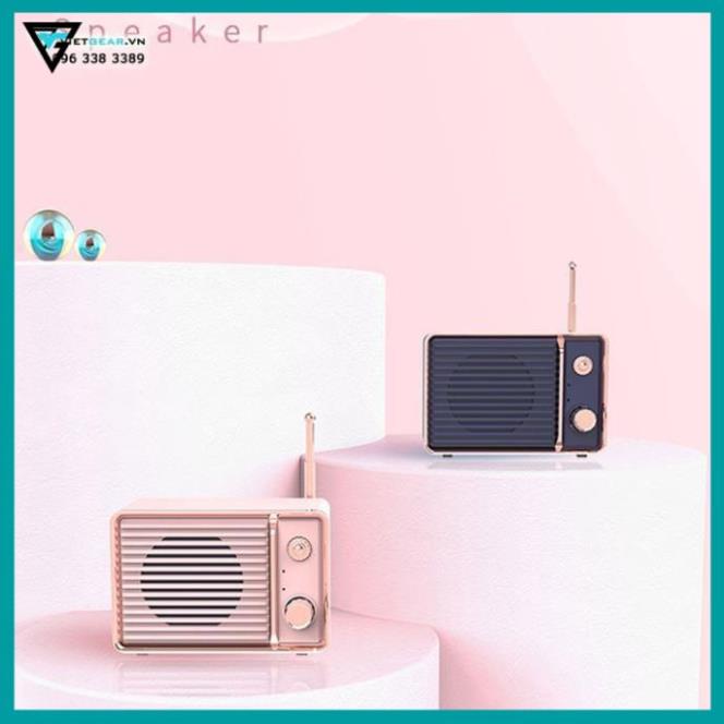 Loa Vintage DW01 bluetooth 4.1 hình chiếc đài mini nhỏ gọn