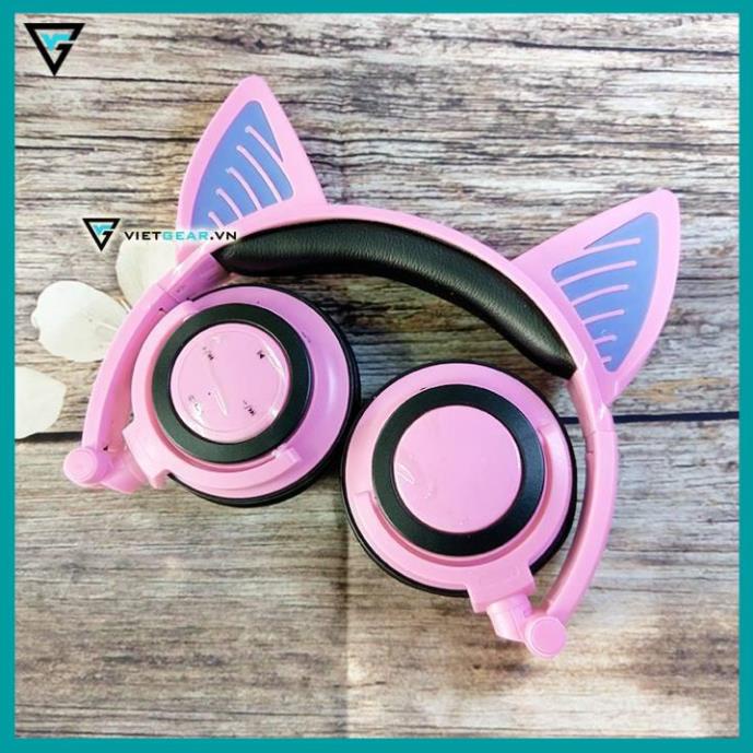 Tai nghe tai mèo Bluetooth Classic, có led tai mèo, có micro