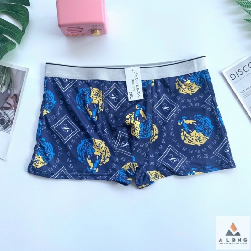 COMBO 5 Quần Boxer Nam DOREAMON Vải Thun Lạnh Co Giãn Bốn Chiều Thoáng Mát
