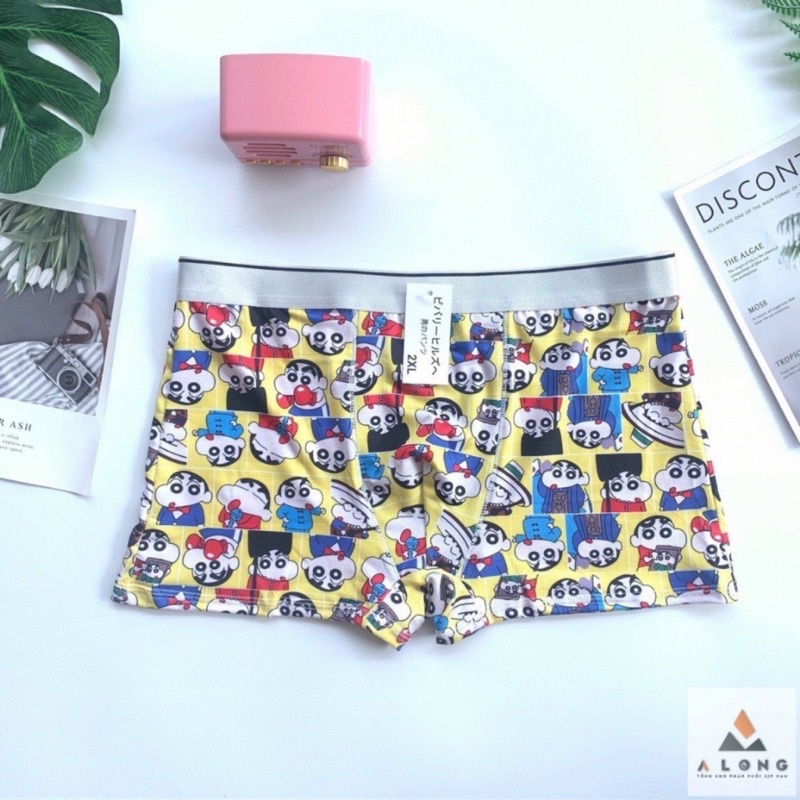 COMBO 5 Quần Boxer Nam DOREAMON Vải Thun Lạnh Co Giãn Bốn Chiều Thoáng Mát