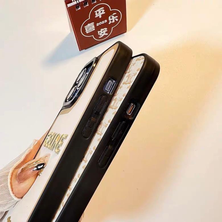 Ốp Điện Thoại Silicon Cứng Trang Trí Nhãn Kim Loại Mạ Vàng Sang Trọng Cho IPhone 11 12promax 13promax 14 Pro Max 11proma