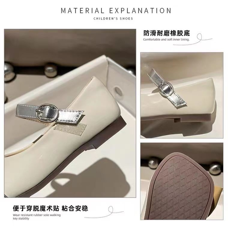 Giày Búp Bê Da Đế Mềm Phong Cách Hàn Quốc Cho Bé Gái