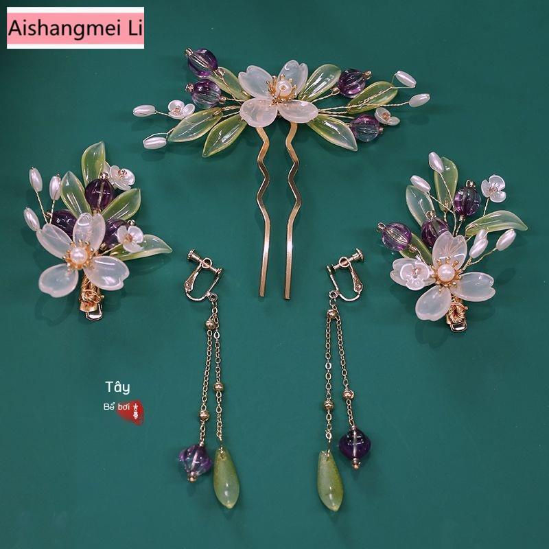 Trâm Cài Tóc Phối Tua Rua Phong Cách Hanfu Cổ Điển Thời Trang