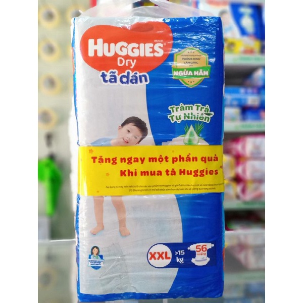 Thanh lý Tã Dán Huggies XXL56 tràm trà