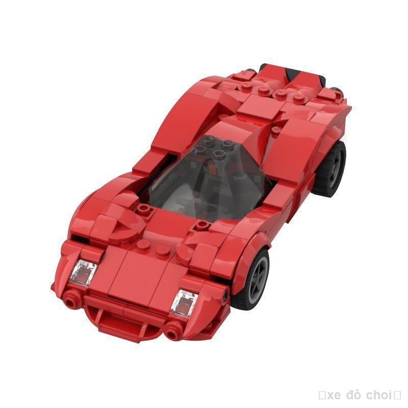 🔥Tương thích với mô hình lắp ráp khối xây dựng moc 81187 màu đỏ Ford P68 siêu xe đua quà tặng đồ chơi
