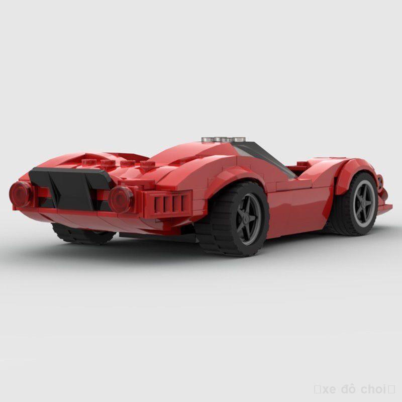 🔥Tương thích với mô hình lắp ráp khối xây dựng moc 81187 màu đỏ Ford P68 siêu xe đua quà tặng đồ chơi