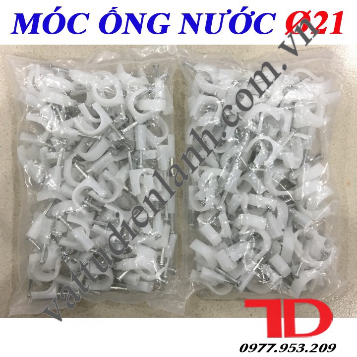 COMBO 2 bịch Đinh móc ống nước, dây điện phi 21
