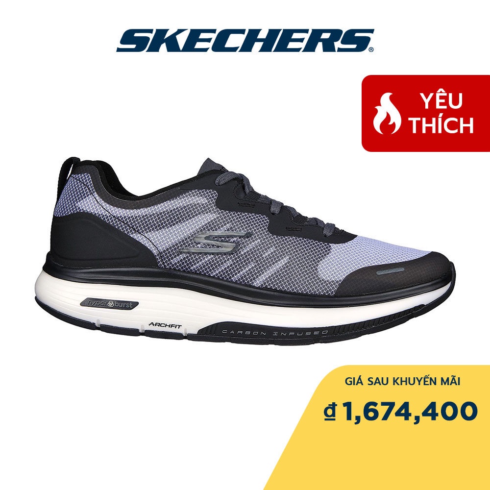 Skechers Nam Giày Thể Thao Đi Bộ GOwalk Workout Walker Ultra Motion Walking HYPER ARC - 216245-BKGY [Delist]