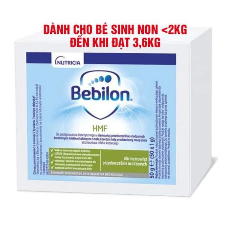 Sữa Bebilon HMF dành cho trẻ sinh non, sinh mổ mẫu mới hộp 50g