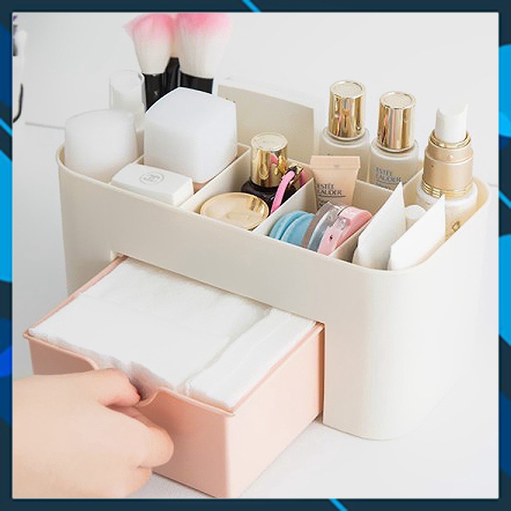 Khay đựng mỹ phẩm để bàn 1 ngăn kéo tiện lợi, để đô gọn gàng đa chức năng