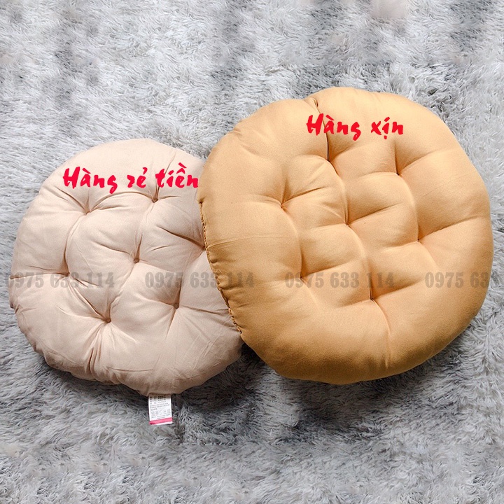 Đệm ngồi bệt 💜FREESHIP💜 Nệm tròn vải đũi 40x40 hàng LOẠI 1 dùng cho ghế văn phòng, decor nhà cửa