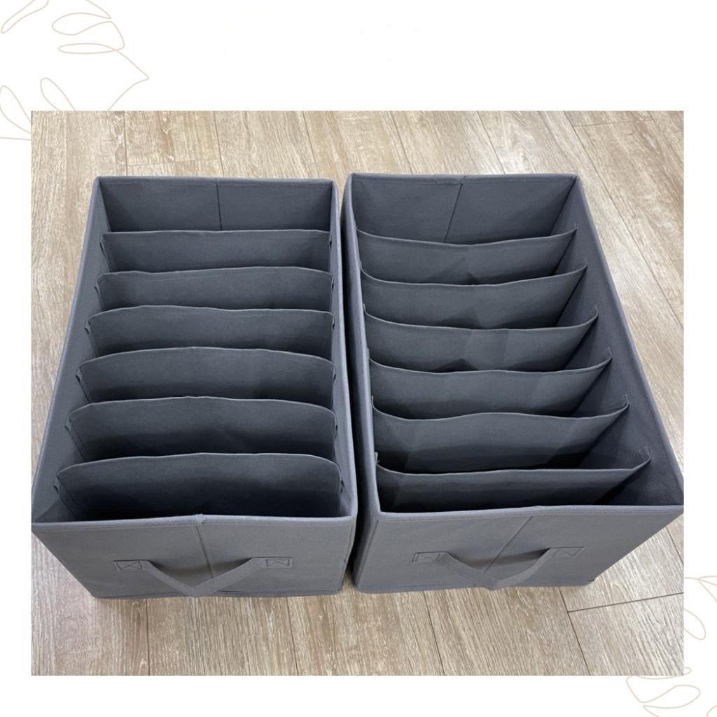 Hộp đựng quần áo chia ngăn FREESHIP Hộp vải để đồ lót, tất vớ quần áo thu đông tiện lợi khung cứng cáp