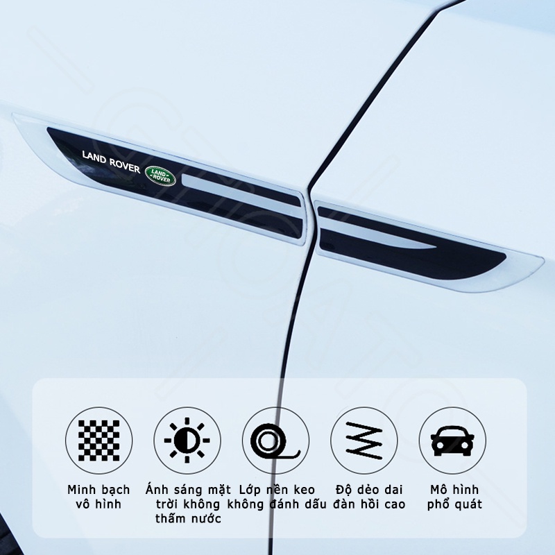 GTIOATO Huy Hiệu Xe Hơi MiếNg DáN Xe Trang Trí Ô Tô Cho Land Rover Defender
