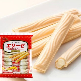 Bánh quế vị sữa Bourbon Elise vị Sữa Hokkaido 57g 16 bánh nội địa Nhật Bản